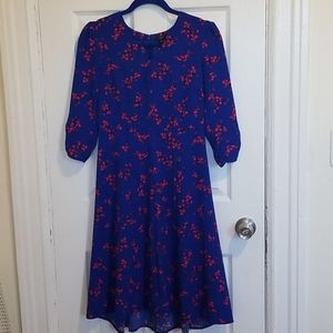 Blue floral dress
